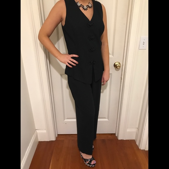 black vest jumpsuit